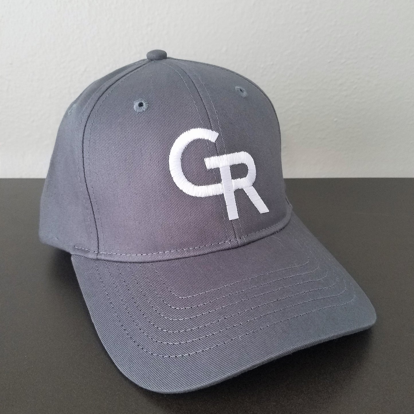 GR Curved Bill Hat - gray w/ white logo