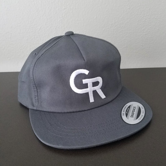 GR Snapback Hat - gray w/ white logo